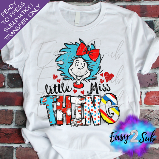 Little Miss Thing Sublimation Transfer Print, Ready To Press Sublimation Transfer, Image transfer, T-Shirt Transfer Sheet