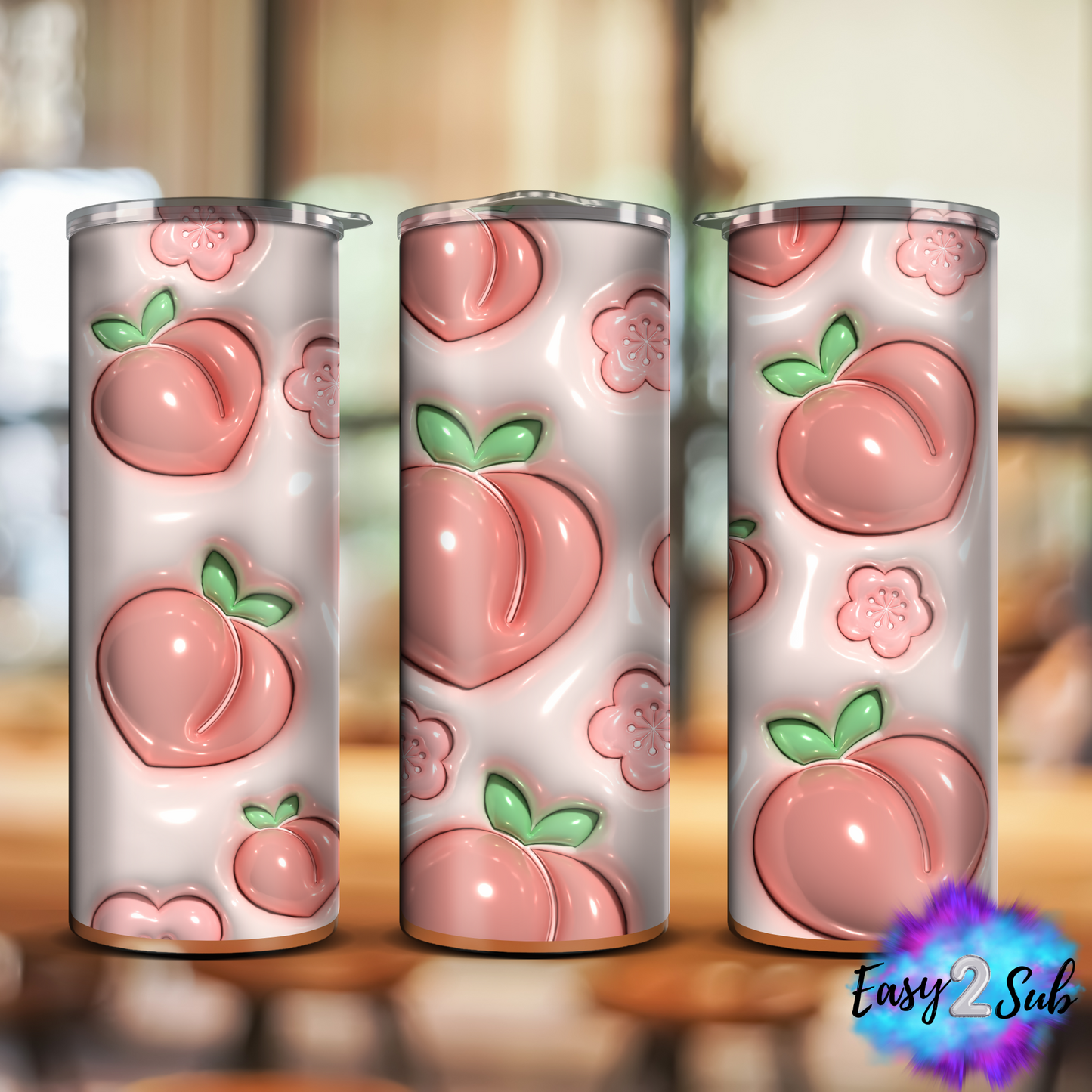 Peach Sublimation Tumbler Transfer Print, Ready To Press Sublimation Transfer, Image transfer, Tumbler Transfer Sheet