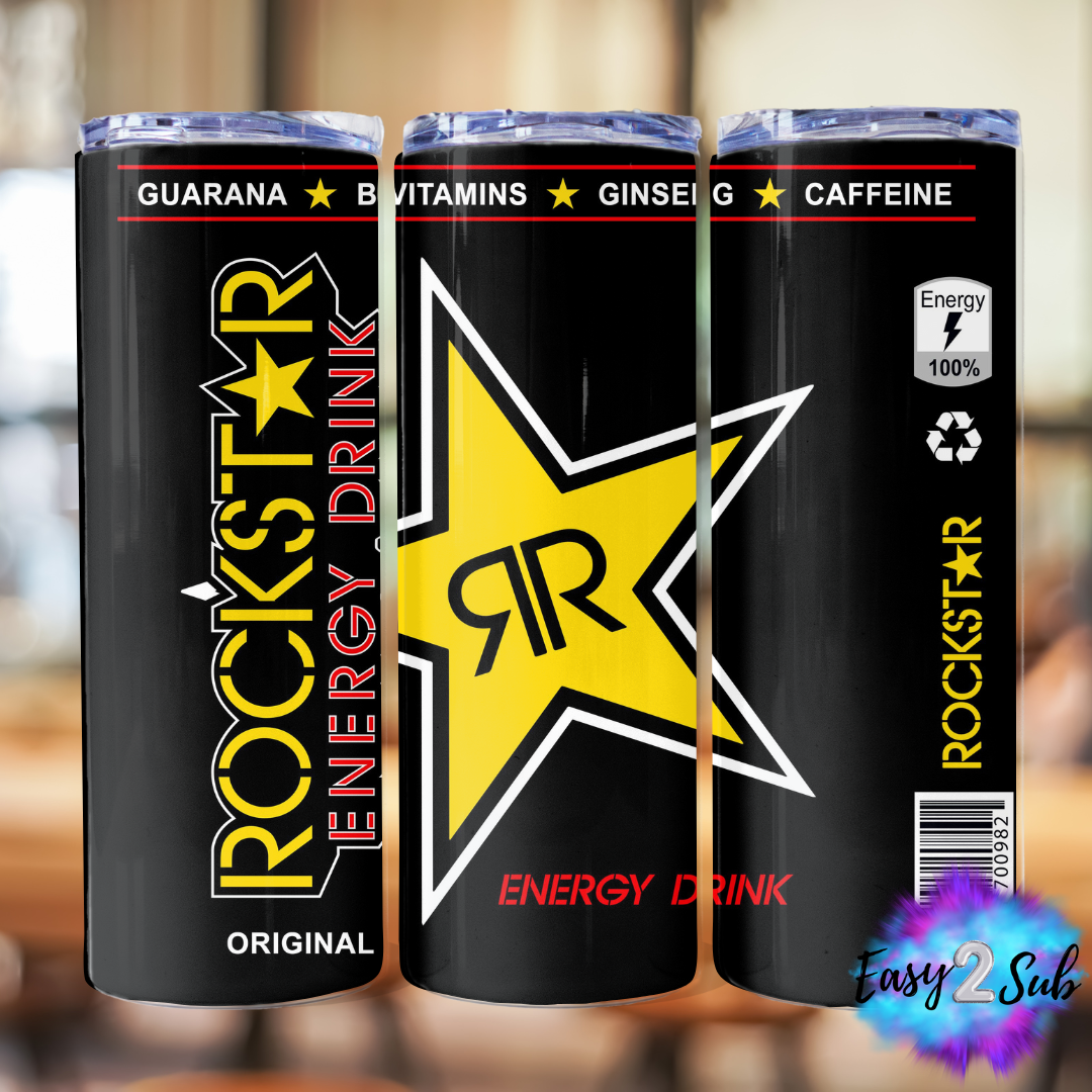 RockStar Tumbler Transfer Print, Ready To Press Sublimation Transfer, Image transfer, Tumbler Transfer Sheet