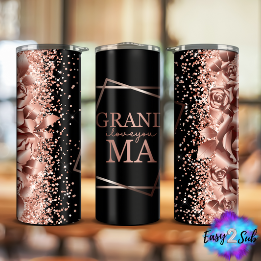 Grandma I Love You Sublimation Tumbler Transfer Print, Ready To Press Sublimation Transfer, Image transfer, Tumbler Transfer Sheet