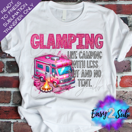 Glamping Sublimation Transfer Print, Ready To Press Sublimation Transfer, Image transfer, T-Shirt Transfer Sheet