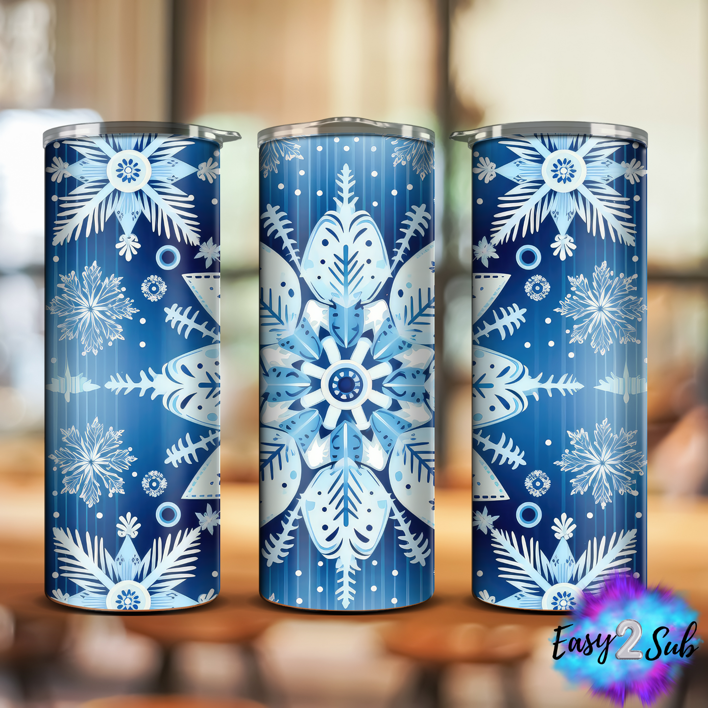 Snowflakes Sublimation Tumbler Transfer Print, Ready To Press Sublimation Transfer, Image transfer, Tumbler Transfer Sheet