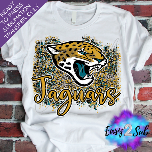 Jaguars Sublimation Transfer Print, Ready To Press Sublimation Transfer, Image transfer, T-Shirt Transfer Sheet