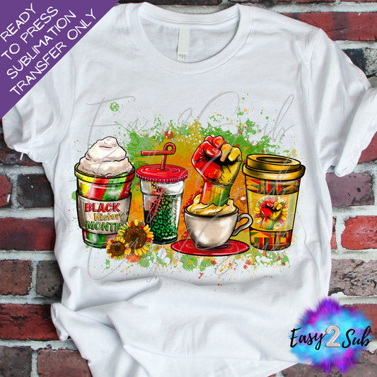 Juneteenth Drinks Sublimation Transfer Print, Ready To Press Sublimation Transfer, Image transfer, T-Shirt Transfer Sheet