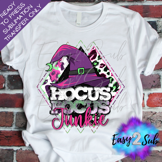 Hocus Pocus Junkie Sublimation Transfer Print, Ready To Press Sublimation Transfer, Image transfer, T-Shirt Transfer Sheet