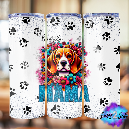 Beagle Mama Sublimation Tumbler Transfer Print, Ready To Press Sublimation Transfer, Image transfer, Tumbler Transfer Sheet