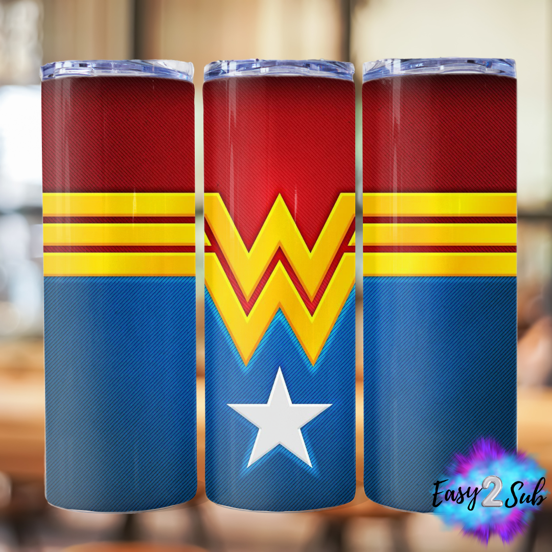 Wonder Woman Tumbler Transfer Print, Ready To Press Sublimation Transfer, Image transfer, Tumbler Transfer Sheet