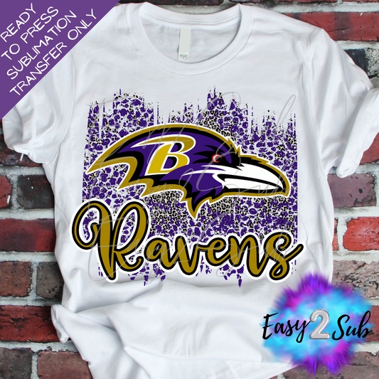 Ravens Sublimation Transfer Print, Ready To Press Sublimation Transfer, Image transfer, T-Shirt Transfer Sheet