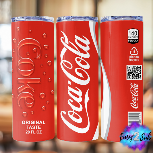 Coca Cola Soda Tumbler Transfer Print, Ready To Press Sublimation Transfer, Image transfer, Tumbler Transfer Sheet