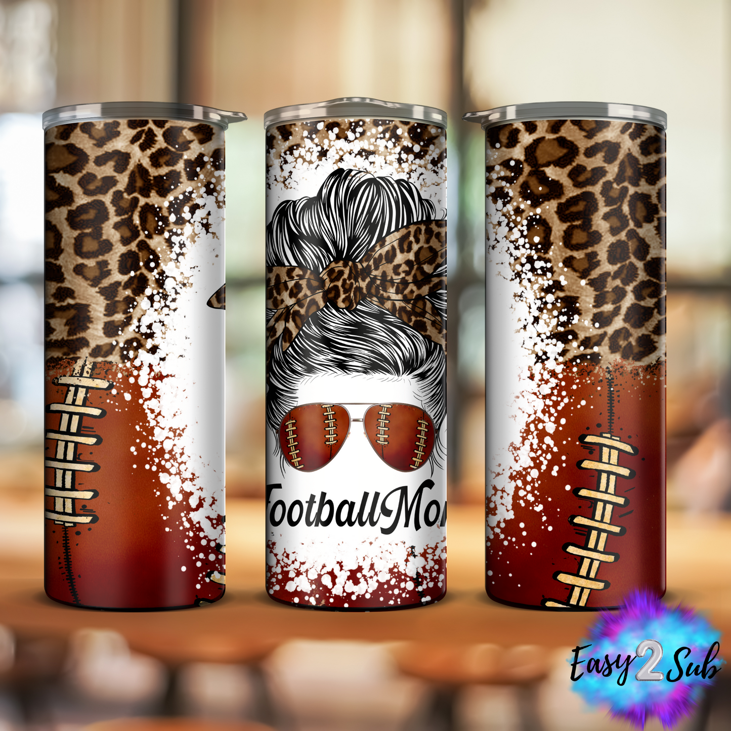 Football Mom Sublimation Tumbler Transfer Print, Ready To Press Sublimation Transfer, Image transfer, Tumbler Transfer Sheet