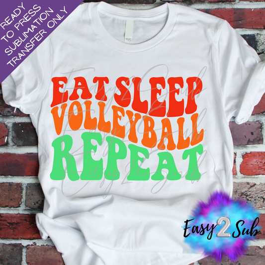 Eat Sleep Volleyball Repeat Sublimation Transfer Print, Ready To Press Sublimation Transfer, Image transfer, T-Shirt Transfer Sheet