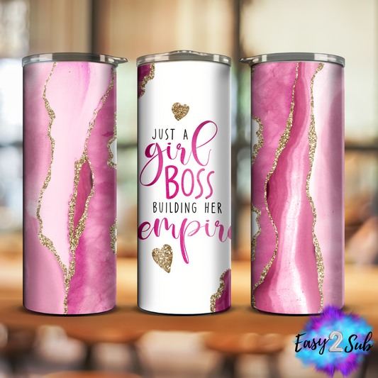 Just a Girl Boss Building her Empire Sublimation Tumbler Transfer Print, Ready To Press Sublimation Transfer, Image transfer, Tumbler Transfer Sheet