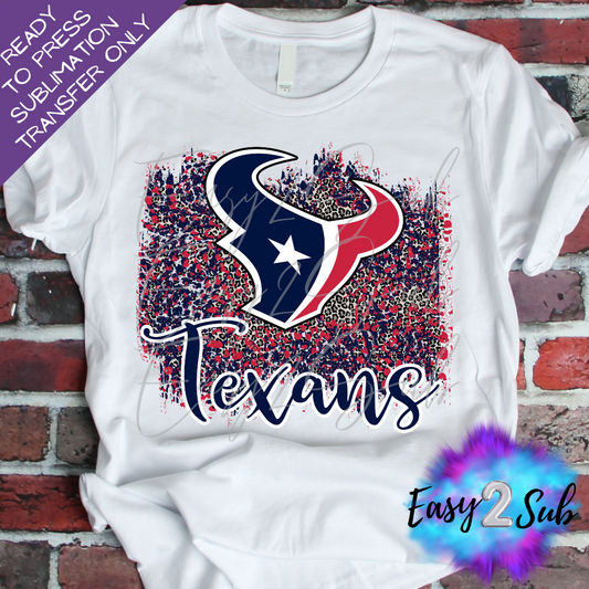 Texans Sublimation Transfer Print, Ready To Press Sublimation Transfer, Image transfer, T-Shirt Transfer Sheet