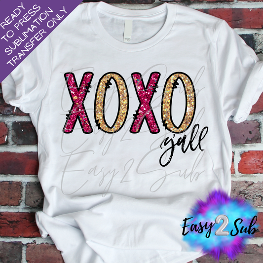 XOXO Y'all Sublimation Transfer Print, Ready To Press Sublimation Transfer, Image transfer, T-Shirt Transfer Sheet