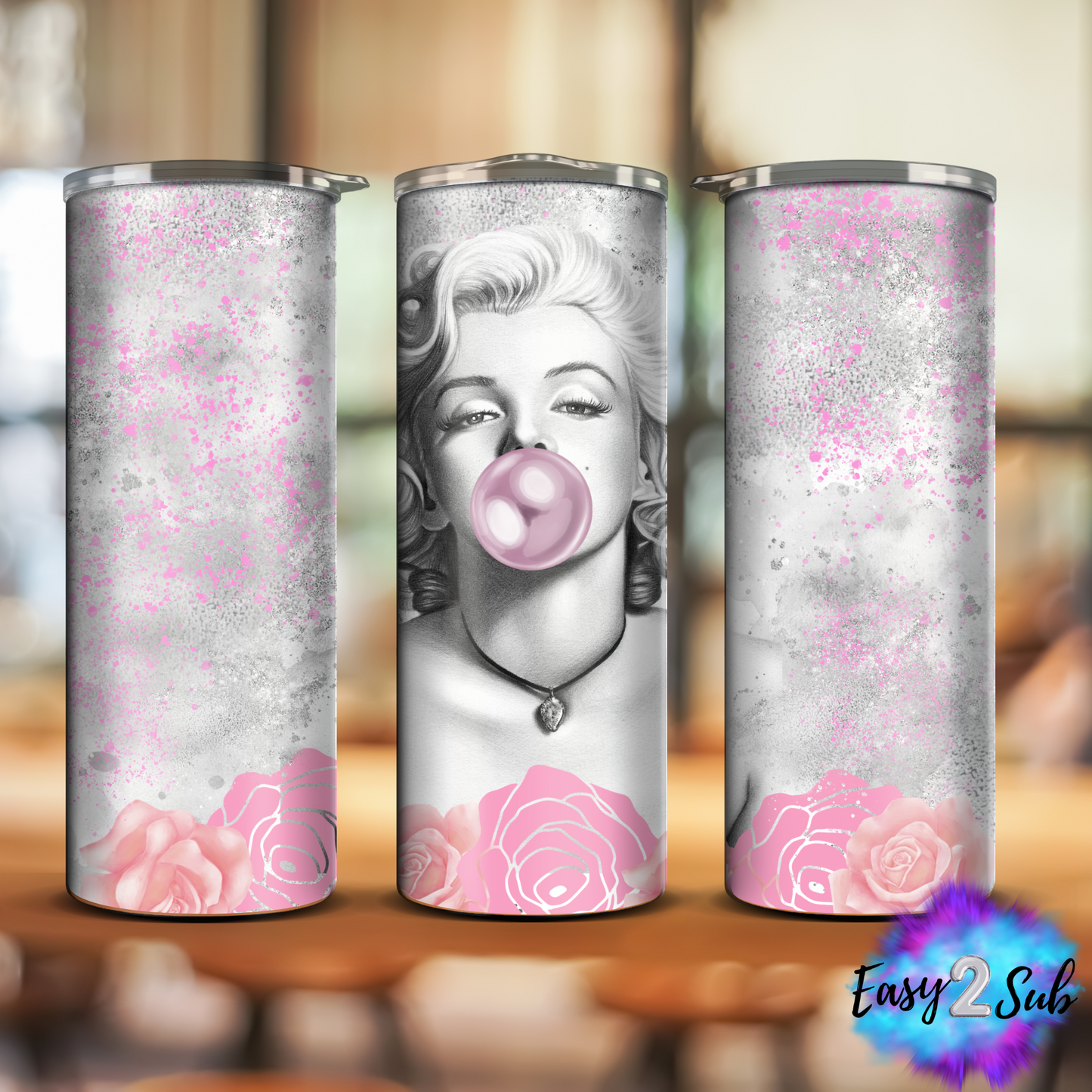 Marilyn Sublimation Tumbler Transfer Print, Ready To Press Sublimation Transfer, Image transfer, Tumbler Transfer Sheet