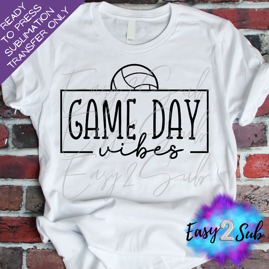 Game Day Vibes Volleyball Sublimation Transfer Print, Ready To Press Sublimation Transfer, Image transfer, T-Shirt Transfer Sheet