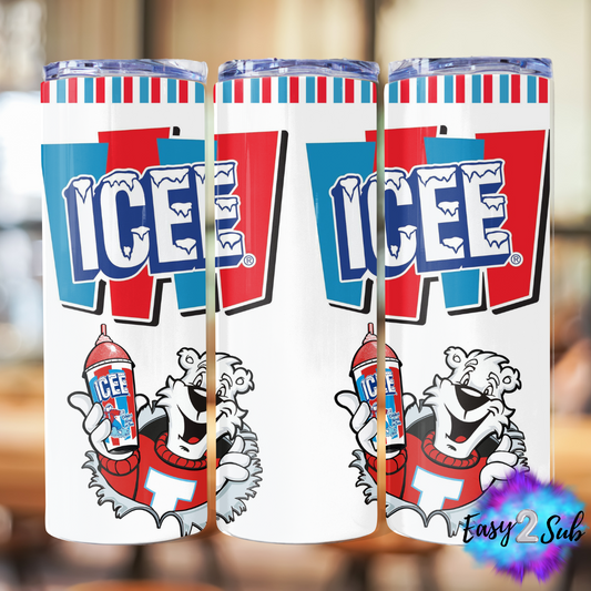 Icee Tumbler Transfer Print, Ready To Press Sublimation Transfer, Image transfer, Tumbler Transfer Sheet