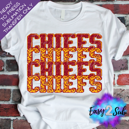 Chiefs Sublimation Transfer Print, Ready To Press Sublimation Transfer, Image transfer, T-Shirt Transfer Sheet