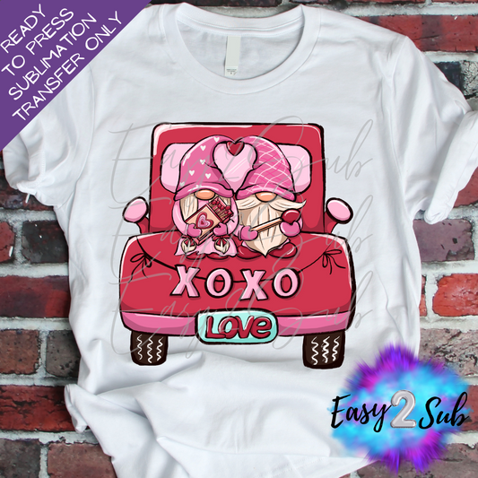 XOXO Love Truck Sublimation Transfer Print, Ready To Press Sublimation Transfer, Image transfer, T-Shirt Transfer Sheet