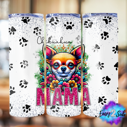 Chihuahua Mama Sublimation Tumbler Transfer Print, Ready To Press Sublimation Transfer, Image transfer, Tumbler Transfer Sheet