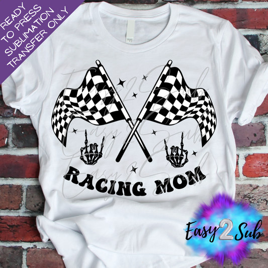 Racing Mom Sublimation Transfer Print, Ready To Press Sublimation Transfer, Image transfer, T-Shirt Transfer Sheet