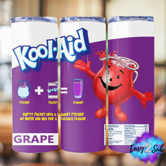 Koolaid Tumbler Transfer Print, Ready To Press Sublimation Transfer, Image transfer, Tumbler Transfer Sheet