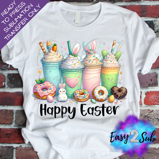 Happy Easter Sublimation Transfer Print, Ready To Press Sublimation Transfer, Image transfer, T-Shirt Transfer Sheet