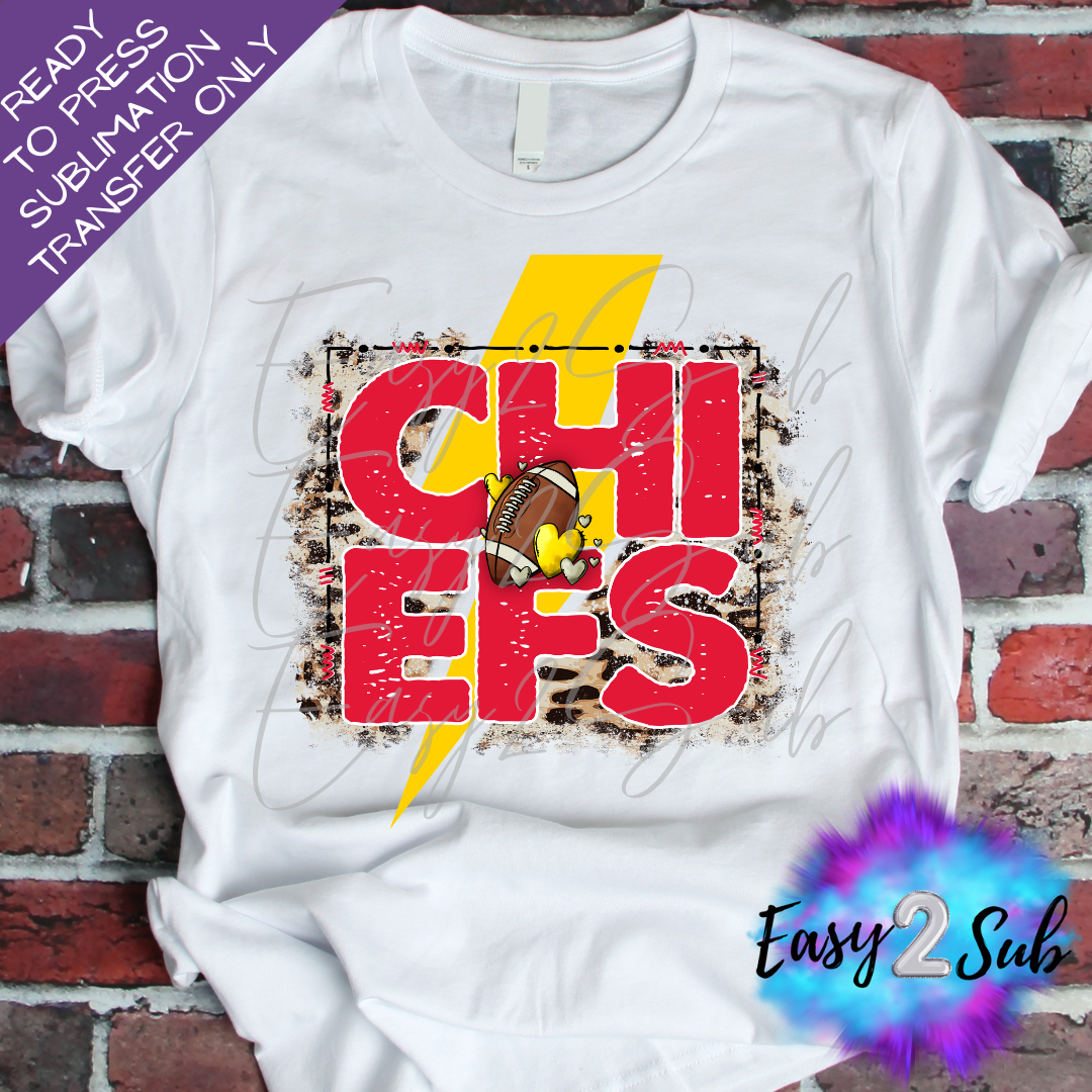 Chiefs Sublimation Transfer Print, Ready To Press Sublimation Transfer, Image transfer, T-Shirt Transfer Sheet