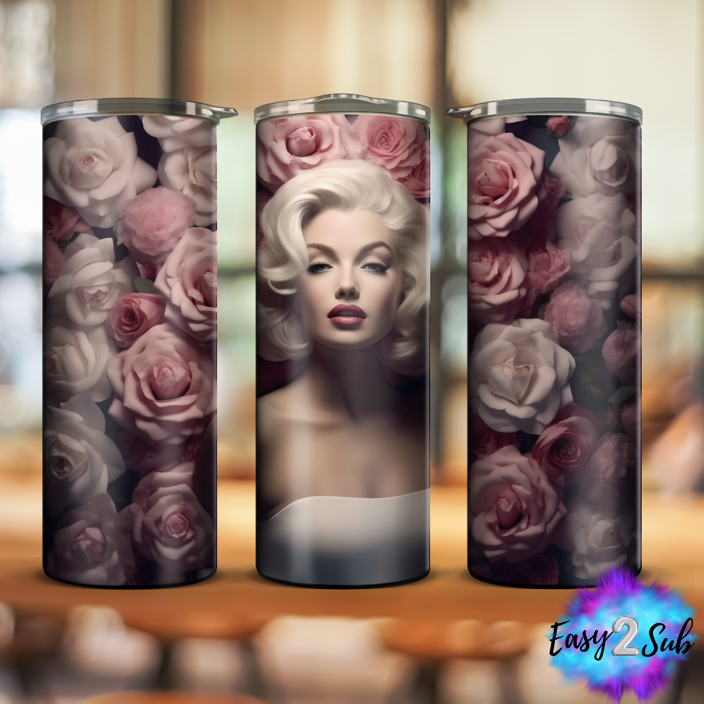 Marilyn Sublimation Tumbler Transfer Print, Ready To Press Sublimation Transfer, Image transfer, Tumbler Transfer Sheet