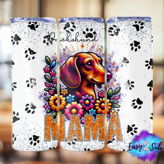 Dachshund Mama Sublimation Tumbler Transfer Print, Ready To Press Sublimation Transfer, Image transfer, Tumbler Transfer Sheet