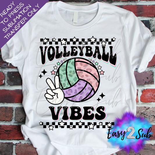 Volleyball Vibes Sublimation Transfer Print, Ready To Press Sublimation Transfer, Image transfer, T-Shirt Transfer Sheet