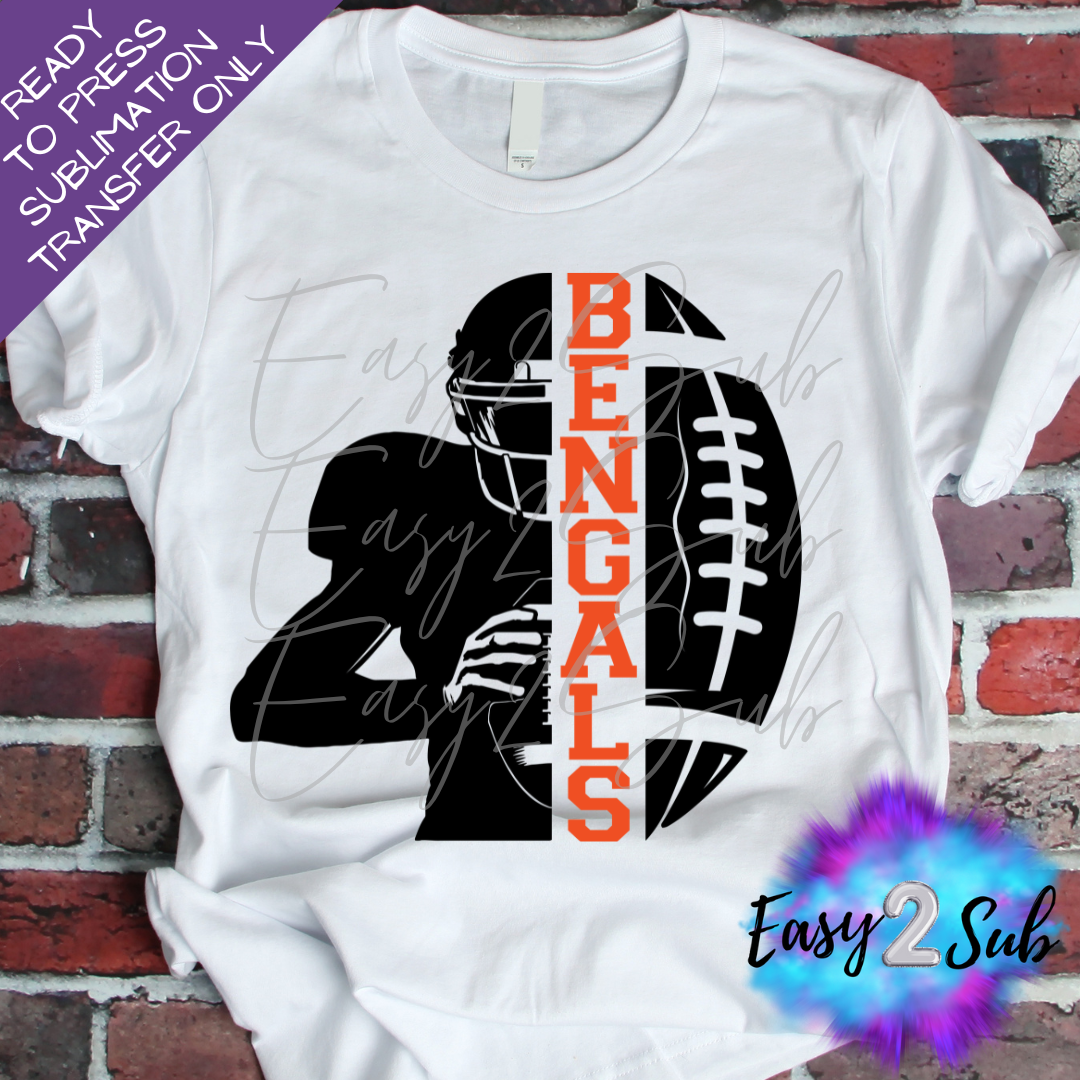 Bengals Sublimation Transfer Print, Ready To Press Sublimation Transfer, Image transfer, T-Shirt Transfer Sheet