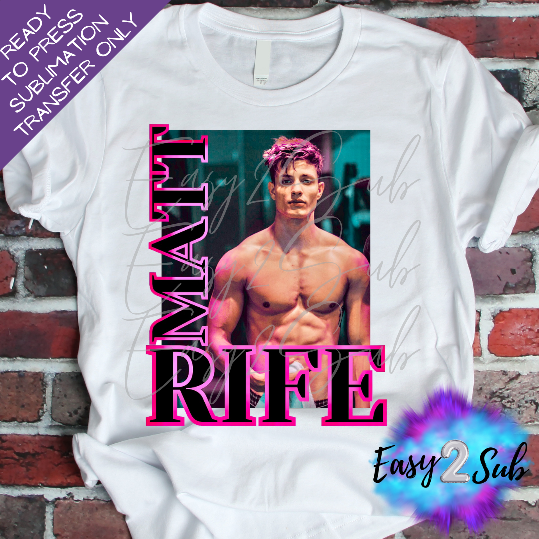 Matt Riffe Sublimation Transfer Print, Ready To Press Sublimation Transfer, Image transfer, T-Shirt Transfer Sheet