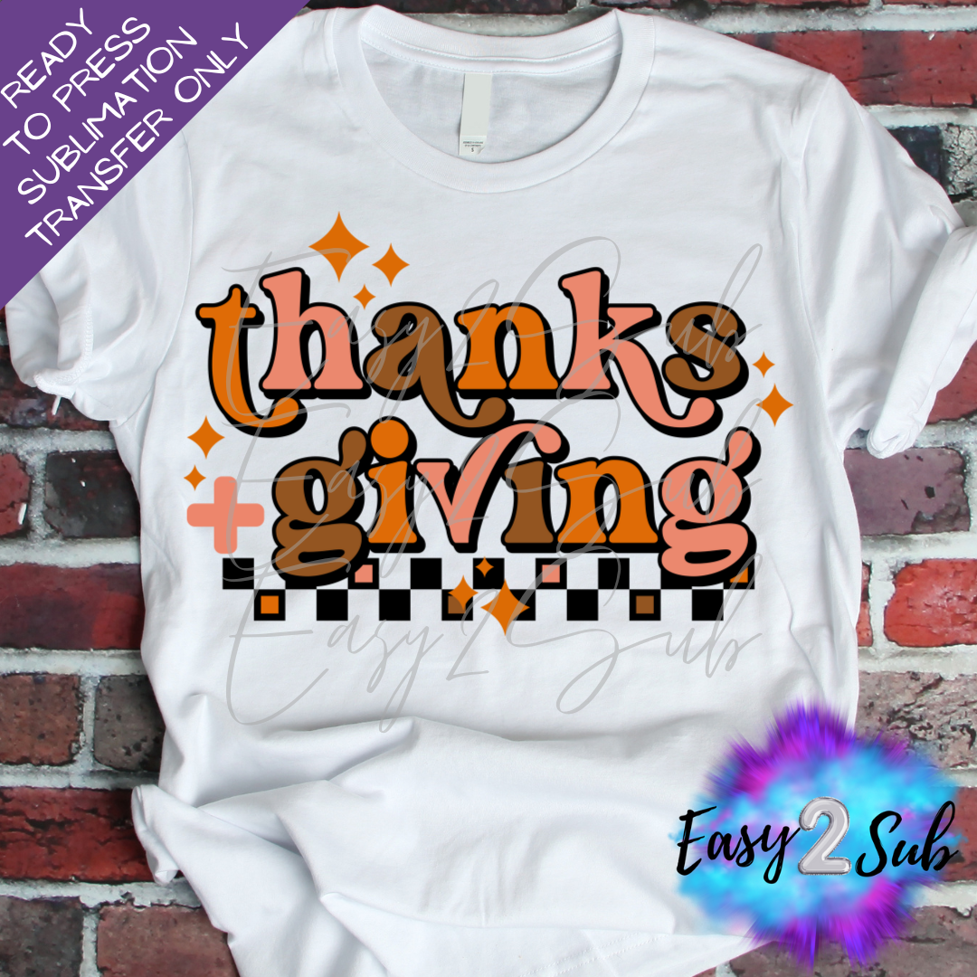 Thanksgiving Sublimation Transfer Print, Ready To Press Sublimation Transfer, Image transfer, T-Shirt Transfer Sheet