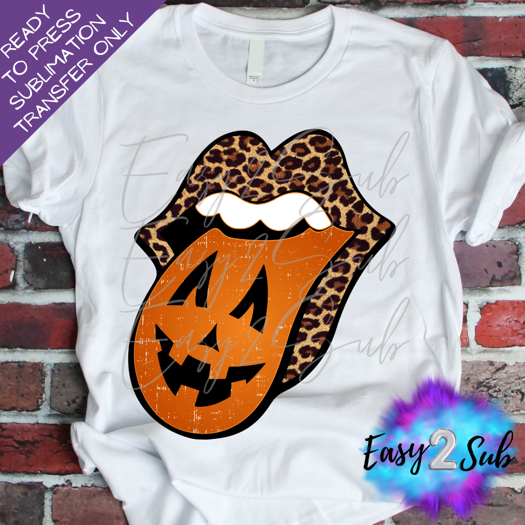 Pumpkin Tongue Sublimation Transfer Print, Ready To Press Sublimation Transfer, Image transfer, T-Shirt Transfer Sheet