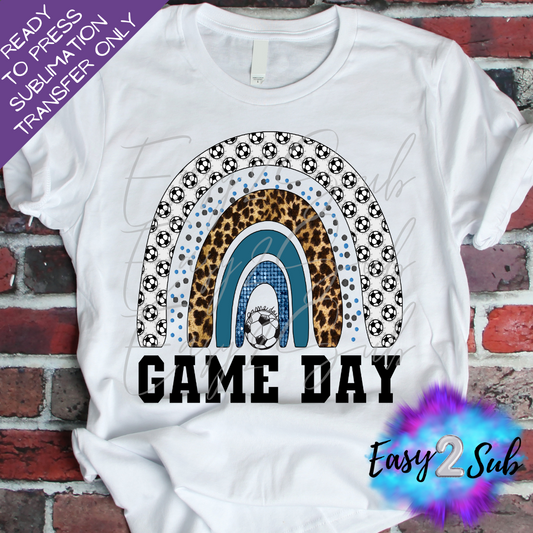 Soccer Game Day Rainbow Sublimation Transfer Print, Ready To Press Sublimation Transfer, Image transfer, T-Shirt Transfer Sheet