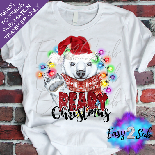 Beary Christmas Sublimation Transfer Print, Ready To Press Sublimation Transfer, Image transfer, T-Shirt Transfer Sheet