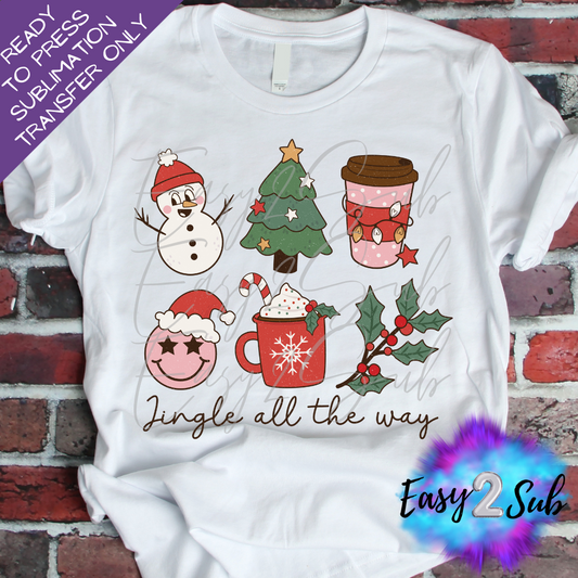 Jingle All The Way Sublimation Transfer Print, Ready To Press Sublimation Transfer, Image transfer, T-Shirt Transfer Sheet