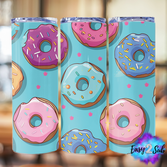 Doughnuts Sublimation Tumbler Transfer Print, Ready To Press Sublimation Transfer, Image transfer, Tumbler Transfer Sheet