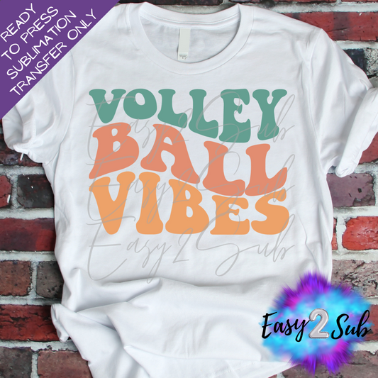 Volleyball Vibes Retro Sublimation Transfer Print, Ready To Press Sublimation Transfer, Image transfer, T-Shirt Transfer Sheet