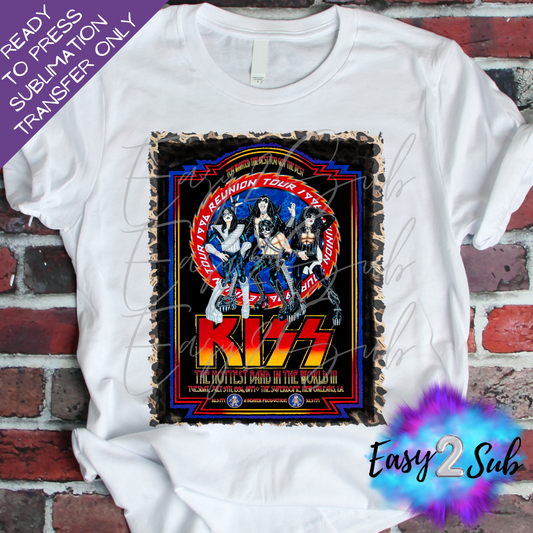 Kiss Rock Band Sublimation Transfer Print, Ready To Press Sublimation Transfer, Image transfer, T-Shirt Transfer Sheet