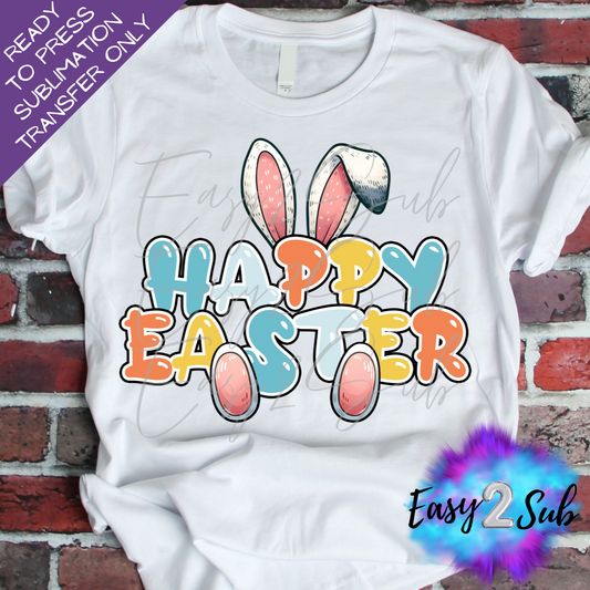 Happy Easter Sublimation Transfer Print, Ready To Press Sublimation Transfer, Image transfer, T-Shirt Transfer Sheet