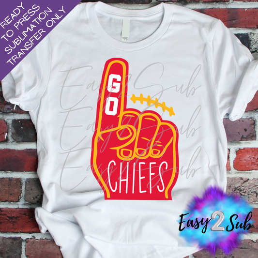 Go Chiefs Sublimation Transfer Print, Ready To Press Sublimation Transfer, Image transfer, T-Shirt Transfer Sheet