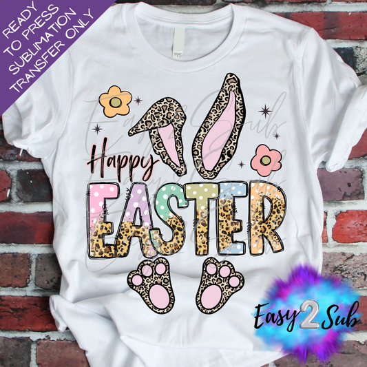 Happy Easter Sublimation Transfer Print, Ready To Press Sublimation Transfer, Image transfer, T-Shirt Transfer Sheet