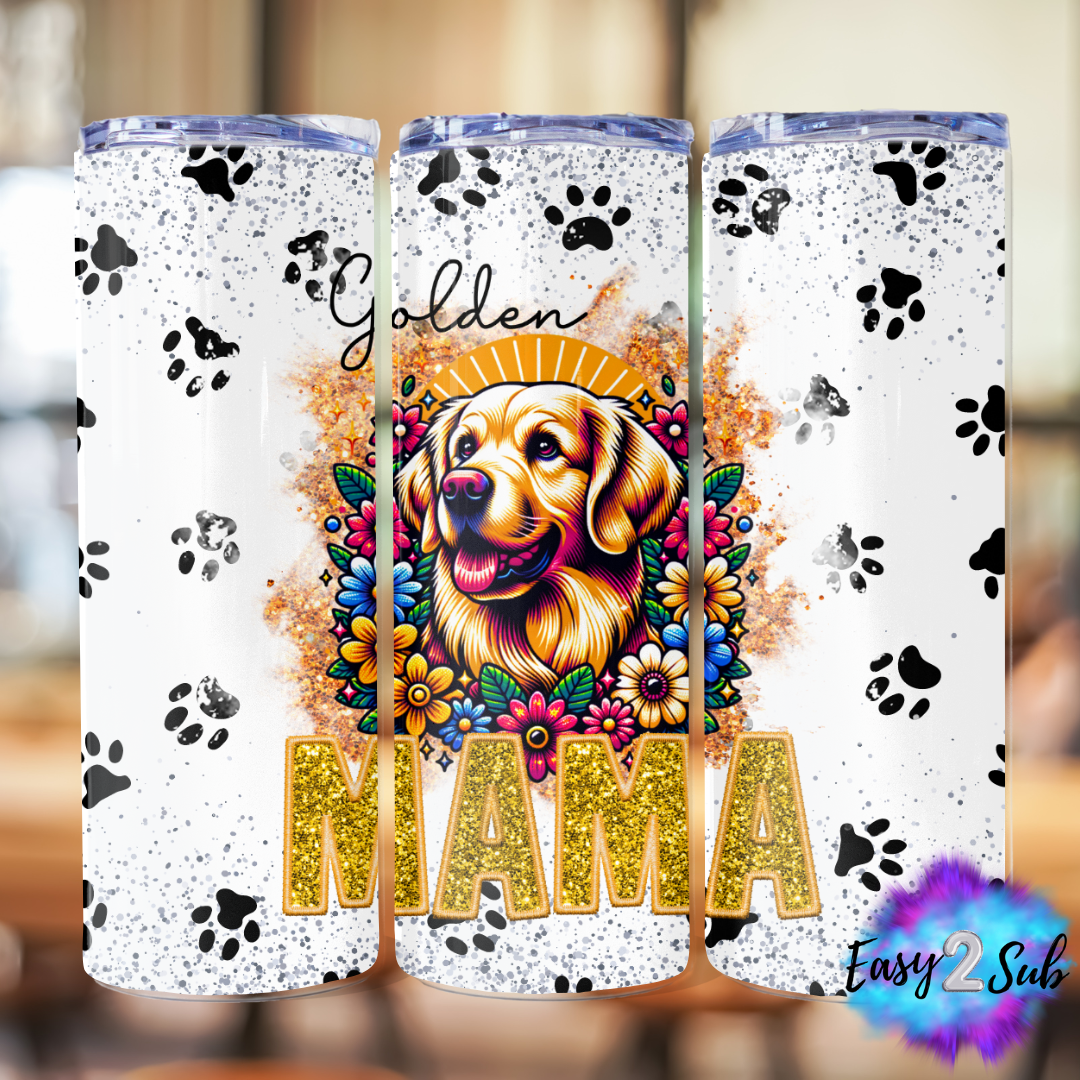 Golden Mama Sublimation Tumbler Transfer Print, Ready To Press Sublimation Transfer, Image transfer, Tumbler Transfer Sheet