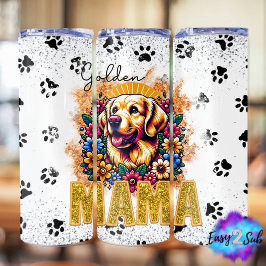 Golden Mama Sublimation Tumbler Transfer Print, Ready To Press Sublimation Transfer, Image transfer, Tumbler Transfer Sheet