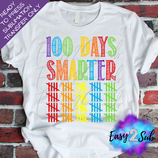 100 Days Smarter Sublimation Transfer Print, Ready To Press Sublimation Transfer, Image transfer, T-Shirt Transfer Sheet