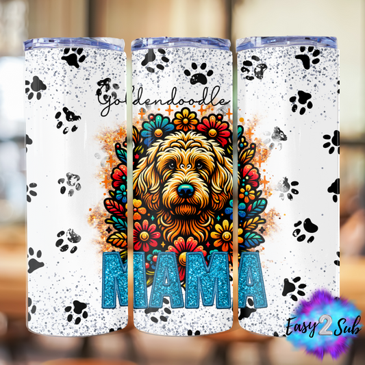 Golden Doodle Mama Sublimation Tumbler Transfer Print, Ready To Press Sublimation Transfer, Image transfer, Tumbler Transfer Sheet