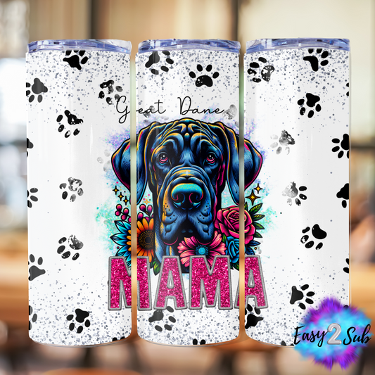 Great Dane Mama Sublimation Tumbler Transfer Print, Ready To Press Sublimation Transfer, Image transfer, Tumbler Transfer Sheet