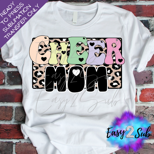 Cheer Mom Sublimation Transfer Print, Ready To Press Sublimation Transfer, Image transfer, T-Shirt Transfer Sheet